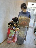 親子着付☆七五三。
