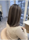 コントラストハイライトボブ_ダブルカラー_脱白髪染め
