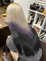 ルアナ エクステ 名古屋栄店(Luana.)&nbsp;ブロンド × パープル × ブラック