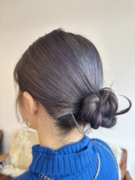 柔らかい透明感カラー!ブリーチなし/オリーブブラウン/大阪梅田