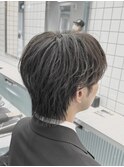 センターパート×ニュアンスパーマ