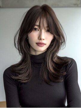 アースモード 亀戸店(EARTH Mode) 大人◎ロングレイヤーカット×美髪オリーブベージュ