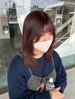 ビーグレイス&nbsp;顔まわりレイヤー×30代ピンクブラウン