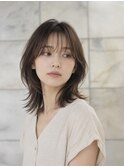 大人くびれミディアム/レイヤーカット/ミセス/40代50代60代