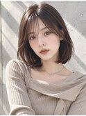 【NOA】韓国風くびれボブ×顔まわりレイヤー×シースルーバング
