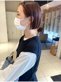 ミニボブ×ツヤっとオレンジ