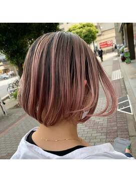 ファブ 千葉店(FaB) フェザーバング/カーキグレージュ/マッシュショートボブ[千葉駅]