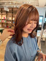 ヘアーエスクールシーユー 枚方T-SITE店(hair S.COEUR×Cu) オレンジヘア　オレンジカラー　オレンジブラウン