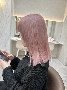 ロンド レア 天神大名店(Lond Le’a) 天神大名ダブルカラーケアブリーチハイトーンペールピンク韓国
