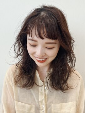 ノイ(noi) 顔周りレイヤーカットくびれヘアミルクティーベージュカラー