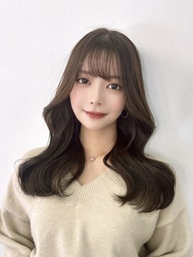 ハピネス 梅田茶屋町店(HAPPINESS) 韓国ヘア　レイヤーロング　くびれヘア　グレージュカラー