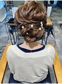 ヘアセット　結婚式　ヘアアレンジ　卒業式　お呼ばれヘア