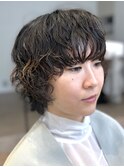 外国人風マッシュウルフ