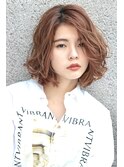 ロブディロブヘアワンカールワンカールボブワンレンこなれミディ