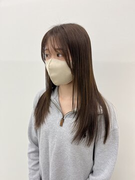 ビーヒアナウ N゜03 金沢駅西店(BE HERE NOW) 【韓国ヘア/レイヤー/顔まわりカット/アッシュベージュ】