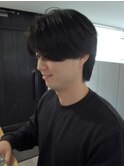 センターパートウルフニュアンスパーマ波巻きスパイラルパーマ