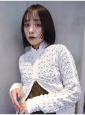 ミニボブ/切りっぱなし/ボブ/縮毛矯正/タッセルボブ