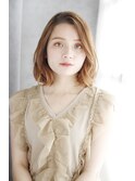 ミニウルフホワイトグレージュデジタルパーマチェリーブラウン38