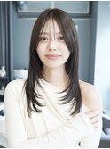 ハイレイヤー/ミディアム・ロング/20代/顔周り/ブラウンベージュ