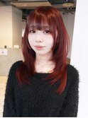 ロングおくれ毛美髪前髪カット顔周りレイヤー_ba548922