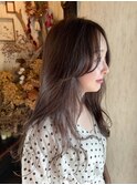 透明感グレージュカラー