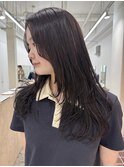 レイヤーカット/顔周りレイヤー/韓国風巻き/ブルーカラー/ツヤ髪