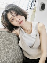 ハナレ(hanare) ゆるふわボブ/フレンチガーリー/くせ毛風/ココアベージュ/清須