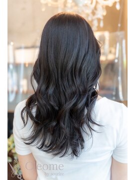 ♪シースルーバング前髪斜めバング艶感黒髪グランマッシュ美髪