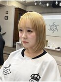 ブリーチ2回でブロンドヘアに【髪質改善/ブリーチ】