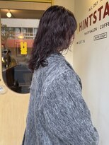 ヒントステーション(HINTSTATION)&nbsp;〈浅草 半個室〉ミディアムパーマ×カシスレッド
