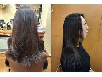 シンラヘアー(SINRAhair)の写真/【白髪の悩みを解決！】専属スタイリストが担当◇髪に優しい薬剤でダメージレスにカラーを楽しもう♪