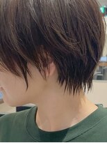 ジアン バイ ミルボン 西宮ガーデンズプラス(GIEN by milbon)&nbsp;ミルクティーブロンド/ダークブルー/デジタルパーマ/西宮北口