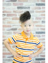 ヘアートランプ(hair trump)&nbsp;キッズカット◆今度は一眼◆モヒカンツイストパーマ（いつもの）