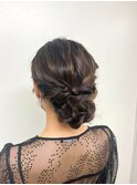結婚式や二次会に＊シニヨンスタイル