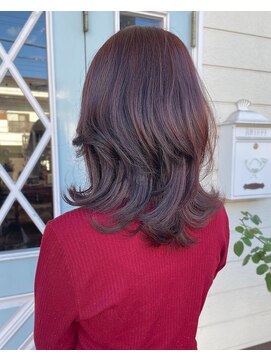 ランダーブルー(LANDER BLUE) チェリーブラウン×ふんわりセミディ