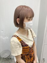 ダブルカラーミルクティーベージュカラーケアブリーチハイトーン