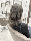 デジタルパーマ×スジ感ハイライト