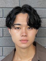 フィフス 渋谷(fifth)&nbsp;アップバング7:3センターパート6:4束感波巻きスパイラルパーマ