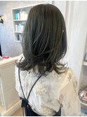 福山人気カーキグレージュアッシュカラー大人かわいい20代30代