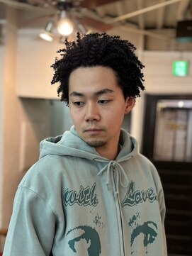 ビーバイエイトジェンツ(Bee by EIGHT GENTS) ダークアッシュアッシュブラックカルマパーマベリーショート