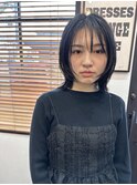 小顔ウルフレイヤーボブ