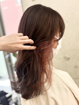 ミリィバイアヤラ 船橋店(MIRYI by ayala) 【AYAKA】ピンクブラウンイヤリングカラー