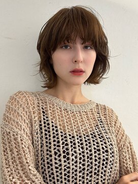 ヴィオットバイサロン(Viot by Salon) *ボブレイヤーエモージュパーマグレーベージュレイヤーボブ