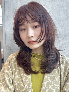 ロンドアンメゾン 原宿(Lond un Maison.) 髪質改善/暖色秋カラー+顔周りレイヤーカットセミディ[原宿]