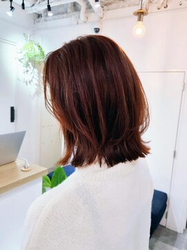 エイス 梅田 中津(Ace) ミディアムレイヤー　ビンクブラウン