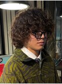 鹿児島メンズマッシュ波巻きパーマツイスパメンズパーマ刈り上げ