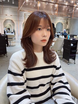 ロンド エスポワール 錦糸町(Lond espoir) ウェーブミディアムメルティカラー×レイヤーカット韓国[錦糸町]