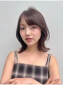 韓国風外ハネレイヤーボブくびれヘア