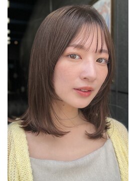 ガーデン 銀座(GARDEN) 顔まわりレイヤー/小顔/ココアベージュ/ミディアム/２０代３０代