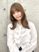 ロンド レグリーズ 立川(Lond leglise)&nbsp;ミディアムレイヤーカット/マロンベージュ/顔周り/前髪/立川